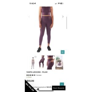 Roam Loud‎ Yanta Small Plum Leggings With Pockets